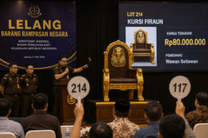 BPA Kejagung Lelang Replika Kursi Firaun, Terjual Hampir Dua Kali Lipat