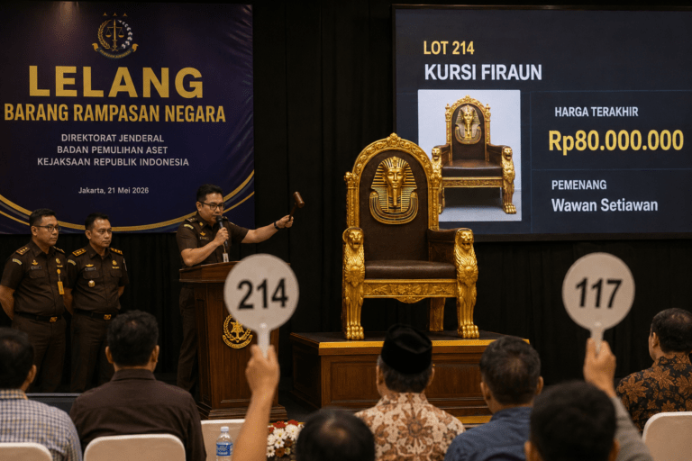 BPA Kejagung Lelang Replika Kursi Firaun, Terjual Hampir Dua Kali Lipat