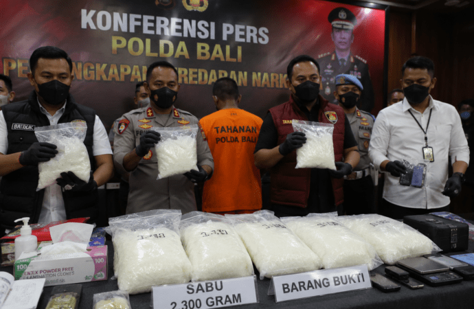 Polda Bali Bongkar Peredaran Sabu 2,3 Kilogram di Denpasar