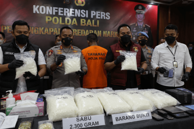 Polda Bali Bongkar Peredaran Sabu 2,3 Kilogram di Denpasar