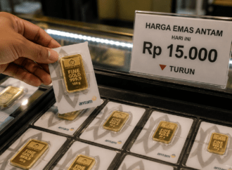 Harga Emas Antam Hari Ini Turun Rp15.000 per Gram