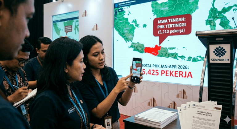 PHK Tembus 15.425 Orang hingga April 2026, Jawa Tengah Tertinggi