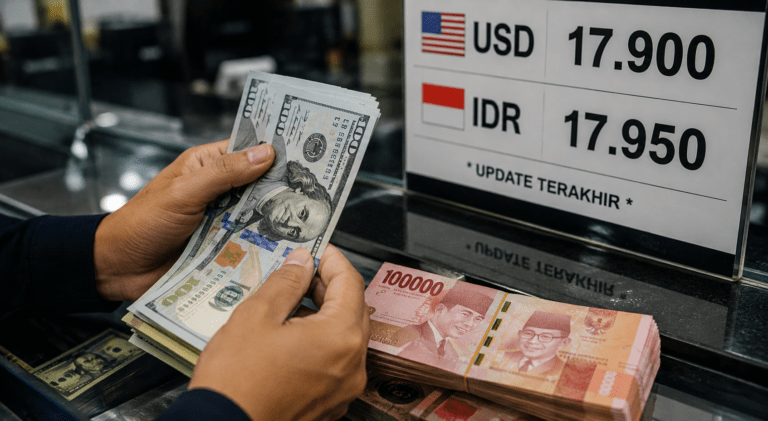 Rupiah Kian Tertekan, Dolar AS Mendekati Level Rp18.000
