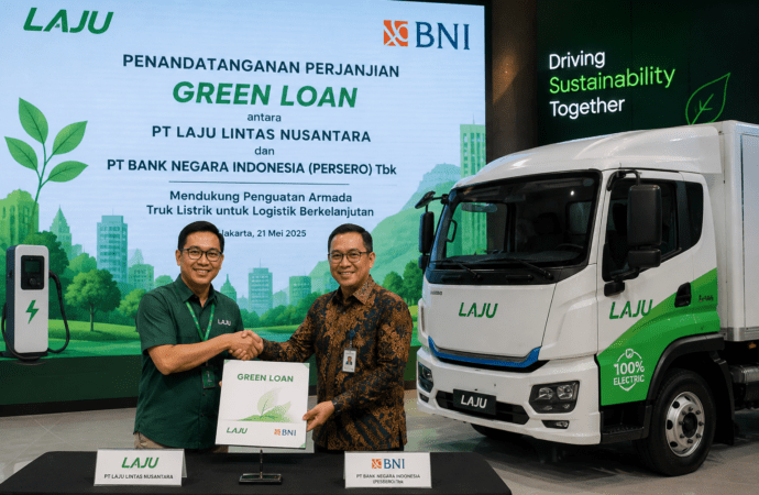 LAJU Kantongi Green Loan BNI untuk Perkuat Armada Truk Listrik
