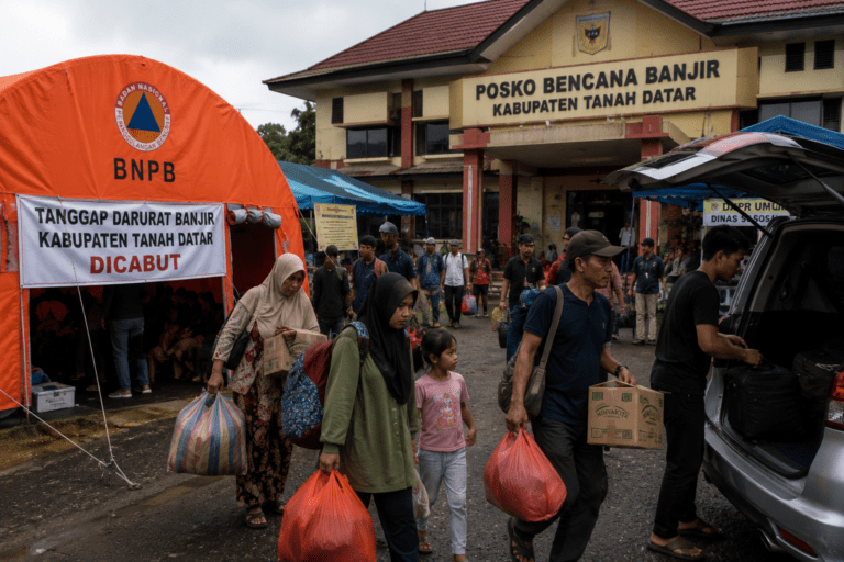 Status Tanggap Darurat Banjir Tanah Datar Dicabut, Pengungsi Mulai Tinggalkan Posko