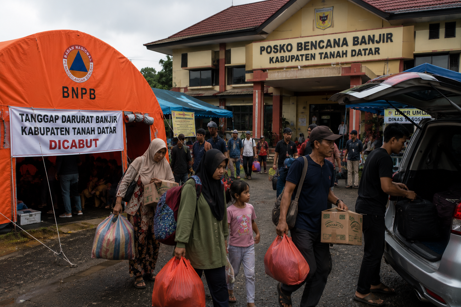 Status Tanggap Darurat Banjir Tanah Datar Dicabut, Pengungsi Mulai Tinggalkan Posko