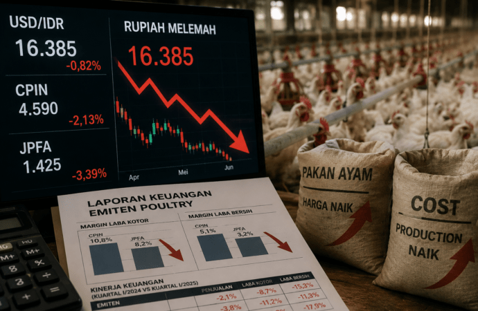 Rupiah Melemah, Margin Emiten Poultry seperti CPIN dan JPFA Tertekan