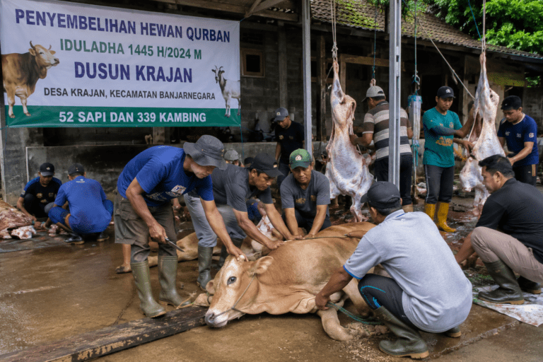 Dusun Krajan Banjarnegara Potong 52 Sapi dan 339 Kambing saat Iduladha