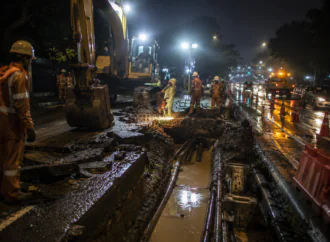 Pemprov DKI Kebut Perbaikan Jalan Amblas di Lenteng Agung, Lajur Kanan Arah Depok Dibongkar