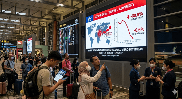 IATA Sebut Konflik Timur Tengah Tekan Trafik Penumpang Pesawat Global