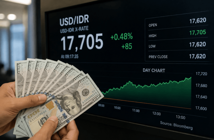Dolar AS Tembus Rp17.700, Rupiah Kembali Tertekan di Pasar Pagi