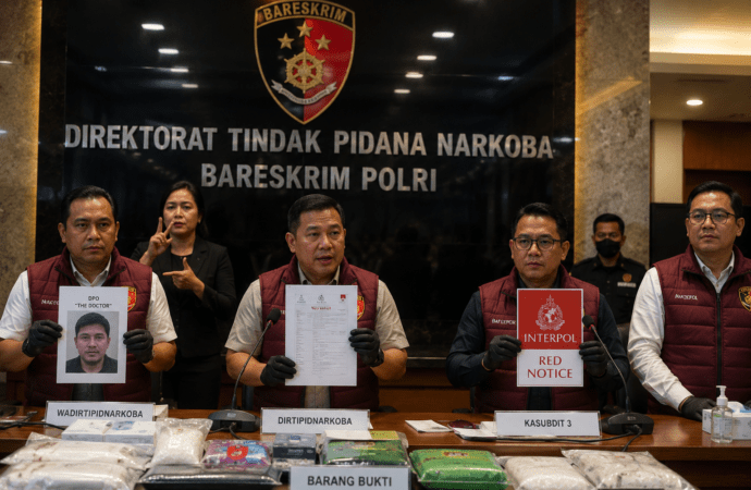 Bareskrim Ajukan Red Notice untuk Penyuplai Sabu Jaringan The Doctor