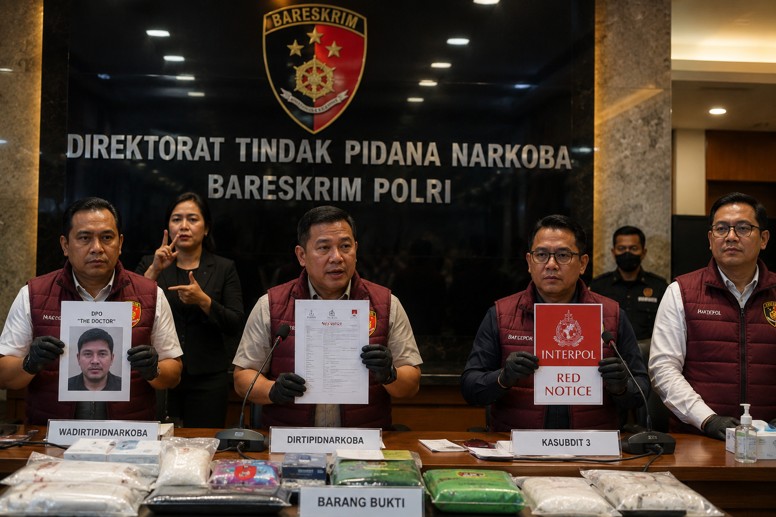 Bareskrim Ajukan Red Notice untuk Penyuplai Sabu Jaringan The Doctor
