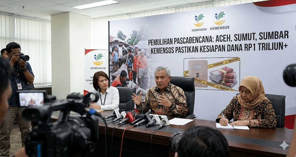 Kemensos Siapkan Dana Rp1 Triliun untuk Pemulihan Bencana Aceh, Sumut, dan Sumbar