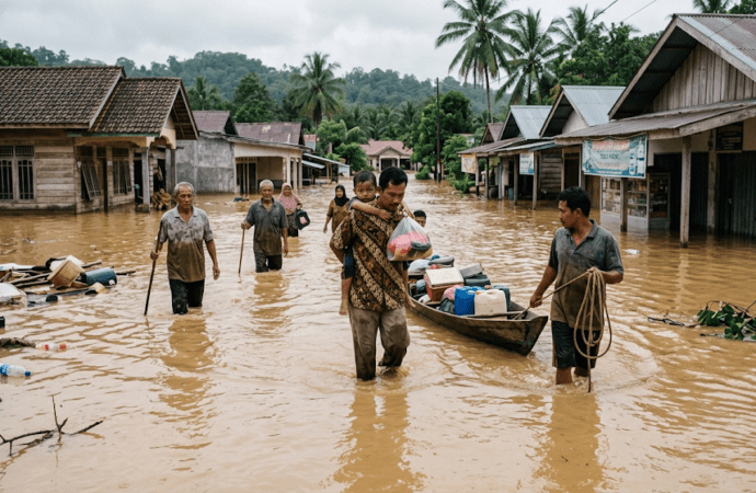 Banjir Terjang Tiga Kabupaten di Sumut, Warga Mulai Terdampak