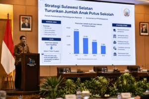 Sulsel Turunkan Jumlah Anak Putus Sekolah, Gubernur Bagikan Strategi di Forum Bappenas