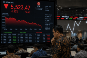 IHSG Kembali Melemah ke Kisaran 5.500, Investor Cermati Sentimen Global dan Rupiah