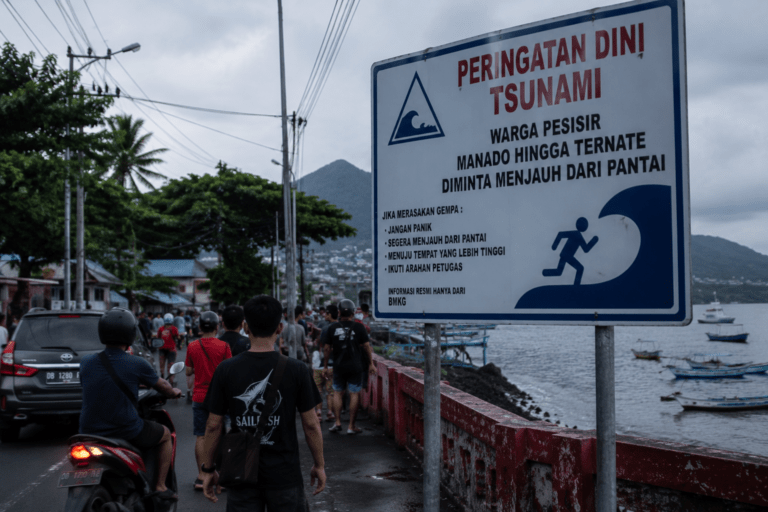 BMKG Keluarkan Peringatan Dini Tsunami, Warga Pesisir Manado hingga Ternate Diminta Menjauh dari Pantai