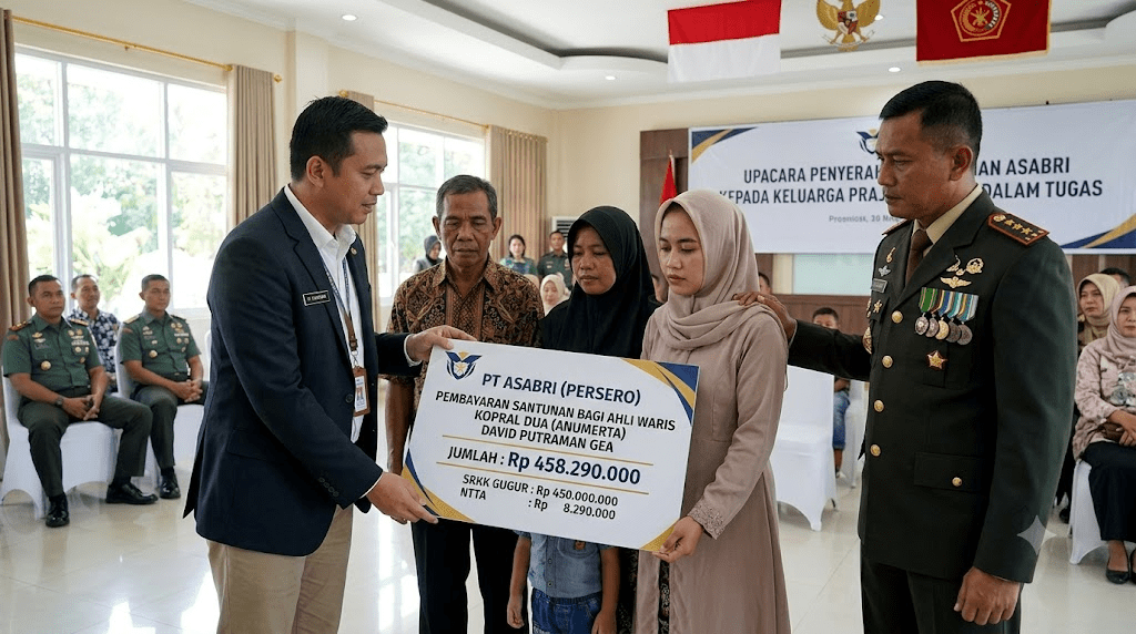 ASABRI Salurkan Santunan Rp458,29 Juta kepada Ahli Waris Prajurit Gugur di Papua