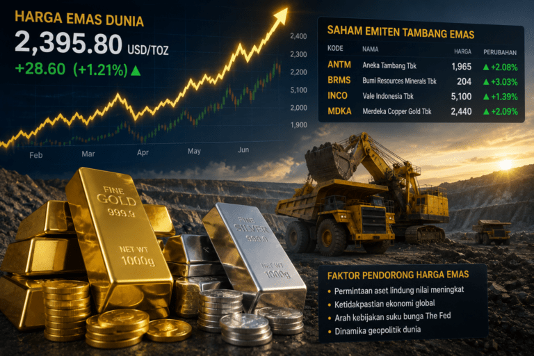 Saham Emas Kembali Dilirik, ANTM dan BRMS Masuk Daftar Rekomendasi