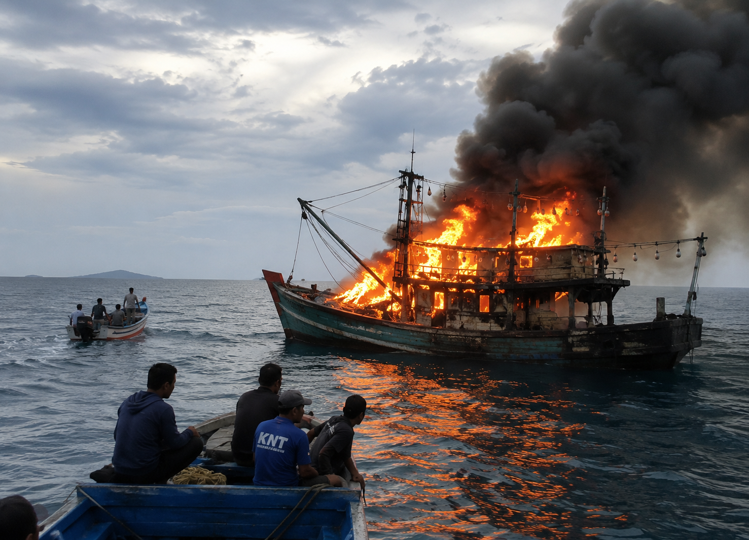 ABK Diduga Bakar Karena Tidak Terima Dimarahi Nahkoda