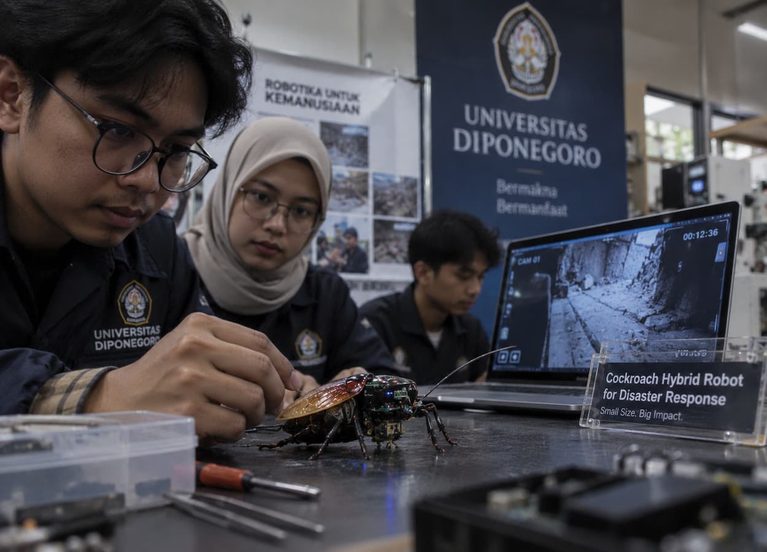 Mahasiswa Undip Ciptakan Kecoak Hybrid